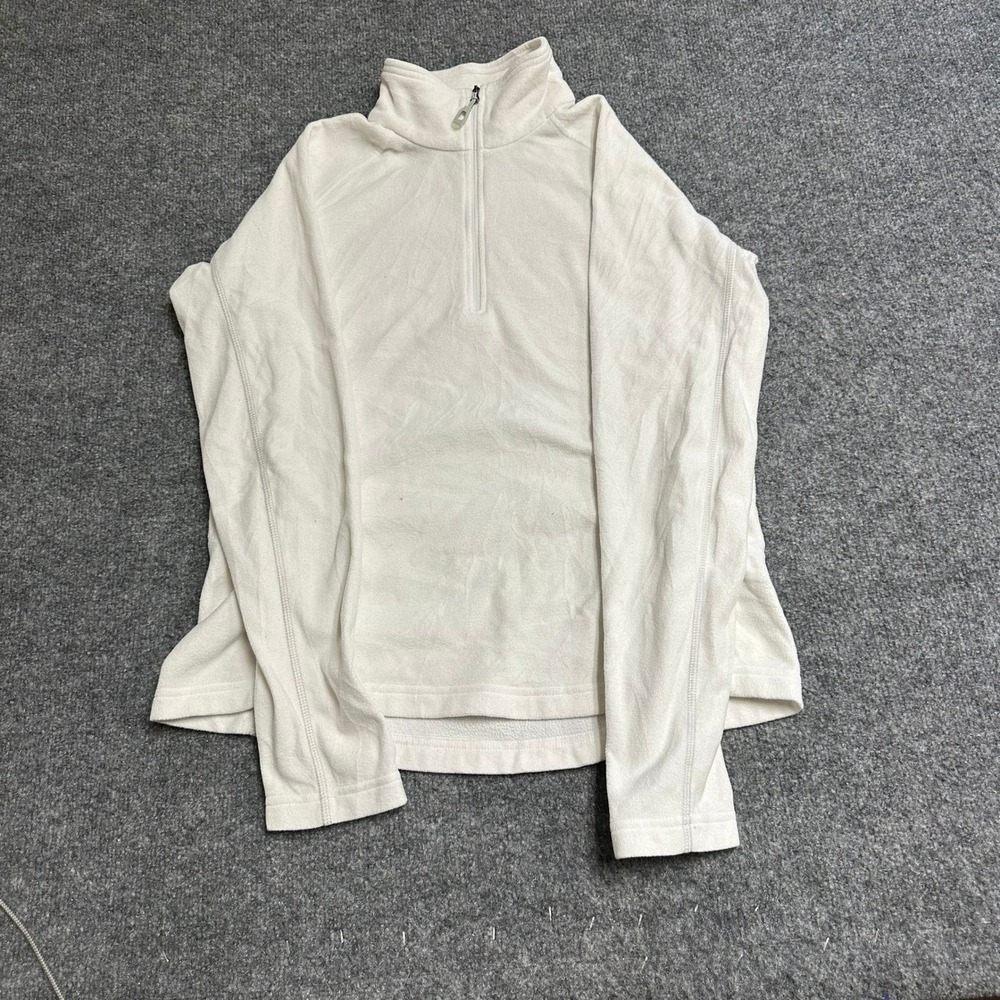 Mountain Hardwear Pullover Womens Size L Cream White Fleece Quarter Zip OL4051